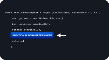 Where to enter additional parameters