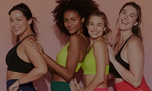 models posing in athletic attire